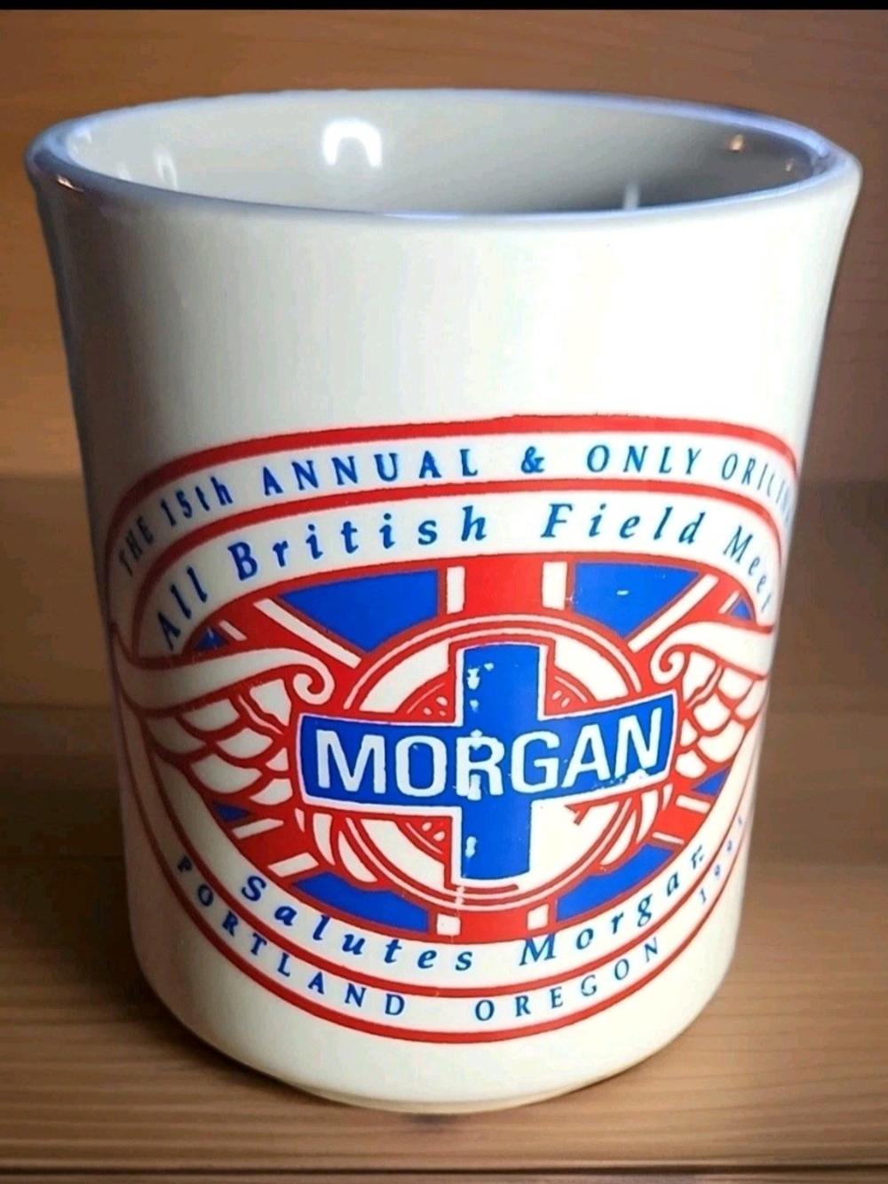 VTG 1991 Morgan Motors Mug Portland Oregon All British Field Meet Souvenir